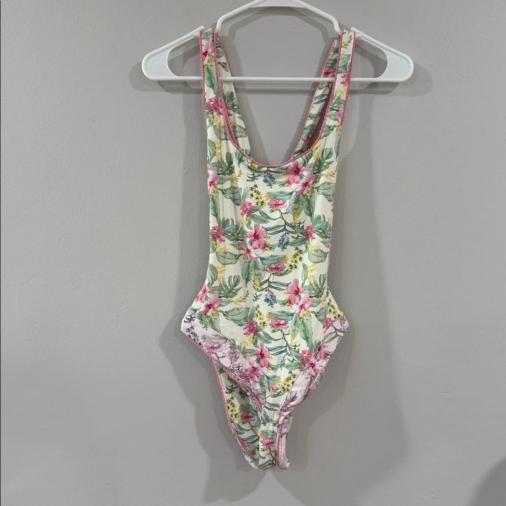 LoveShackFancy X Hurley reversible floral one piece bathing suit